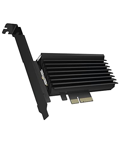 ICY BOX PCI Express Karte, M.2 NVMe SSD zu PCIe 3.0 Adapter, Kühler, LED Beleuchtung, M-Key, 2230, 2242, 2260, 2280, schwarz, ARGB LED von ICY BOX