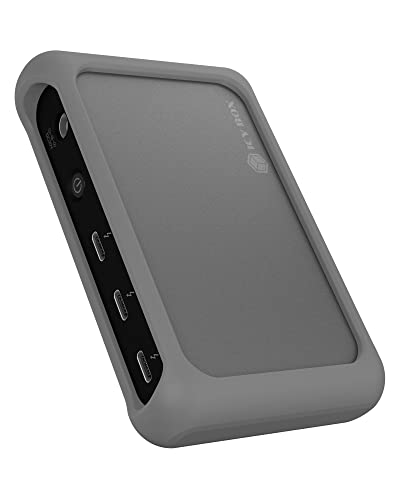 ICY BOX 60643 Thunderbolt 4 Mini Dock/HUB (5-in-1) für 2 Monitore (4k 60Hz) oder 1 Display (8k 30Hz), 85W Power Delivery Laptop, USB-C, USB 3.2 Gen 2, MacBook Pro Air und mehr, Anthrazit von ICY BOX