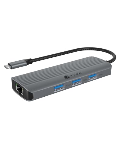 ICY BOX USB-C Docking Station (6-in-1) mit 1x HDMI (4K 60Hz), 3X USB 3.2 HUB, 100W Power Delivery, Aluminium, Plug & Play, Windows & macOS, IB-DK4034a-CPD von ICY BOX