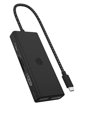 ICY BOX USB-C Docking Station (9-in-1) für 3 Monitore (2X HDMI & 1x DP), 4K 60Hz, 3-Fach USB 3.0 HUB, 100W Power Delivery, SD Kartenleser, IB-DK4011-CPD von ICY BOX