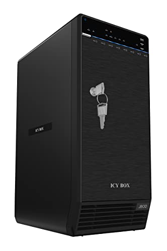 Icy Box IB-3680SU3 Externes Gehäuse (JBOD) für 8x 3,5 Zoll SATA Festplatten, USB 3.0 (UASP) & eSATA Anschluss, SATA III, 2x Smart-Lüfter von ICY BOX