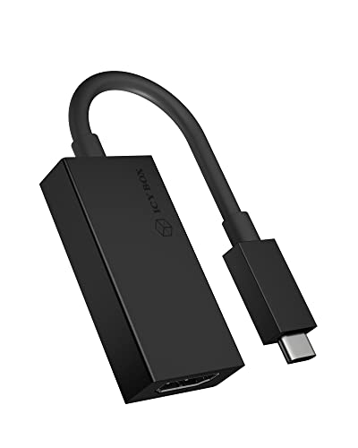 Icy Box IB-AC534-C Video-Adapter USB Type-C (Alternate Mode) auf HDMI, 4K-Auflösung (4096x2160/60Hz), Thunderbolt 3, schwarz von ICY BOX