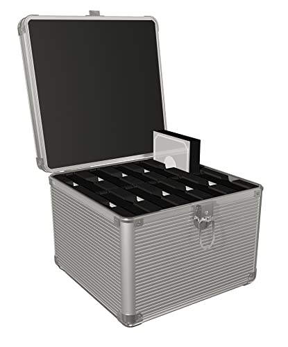 Icy Box IB-AC628 Kunststoff-Schutzkoffer für 10x 2,5"/3,5" Laufwerke inkl. Schutz gegen statische Aufladung und Stöße (silber) von ICY BOX