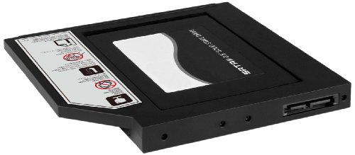 Icy Box IB-AC642 Interne/externe Erweiterung für 1x 2,5" (6,35 cm) SATA HDD/SSD zum Einbau in Slim-DVD-Schacht (schwarz) von ICY BOX