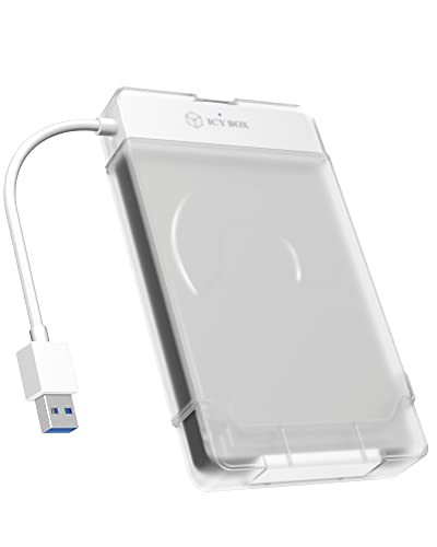Icy Box IB-AC703-U3 USB 3.0 zu SATA Adapter für 2,5" (6,35 cm) HDD/SSD mit Schutzbox für Adapter & Laufwerk, SATA III, UASP von ICY BOX