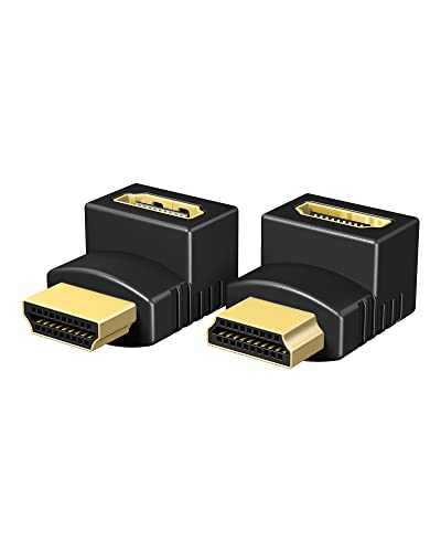 Icy Box IB-CB009-1 HDMI Winkeladapter (2er Set/gespiegelte Ausrichtung), 1080p/2160p/3D/Ethernet, True-HD/DTS-HD, vergoldete Anschlüsse von ICY BOX