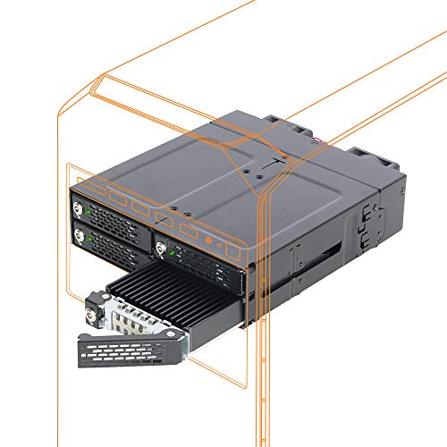 ICY DOCK MB720M2K-B M.2 NVMe SSD Mobiles Rack für externen 5,25 Zoll Laufwerksschacht (13,3 cm) von ICY DOCK