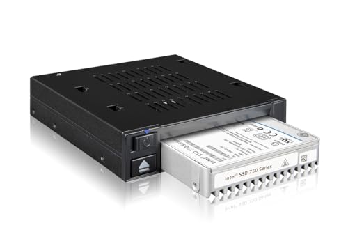 ICY DOCK U.2 NVMe PCIe 3.0/4.0 SSD Tray-Less Docking-Gehäuse für externe 3,5 Zoll Laufwerkschacht | flexiDOCK MB021VP-B (Tri-Mode kompatibel) von ICY DOCK