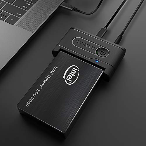 ICY DOCK EZ-Adapter Ex MB931U-1VB USB 3.2 Gen 2 (10 Gbit/s) auf U.2 NVMe SSD Thunderbolt 4 kompatibler Leseadapter mit USB-C+A-Kabeln von ICY DOCK