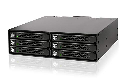 ToughArmor MB996SK-6SB - Wechselrahmen für 6X 2,5 Zoll SATA/SAS SSD/HDD in 1x 5,25 Zoll mit Schlössern - Vollmetal ToughArmor MB996SK-6SB - Wechselrahmen für 6X 2,5 Zoll SATA/SAS SSD/HDD in 1x 5,25 Zoll mit Schlössern - Vollmetal von ICY DOCK