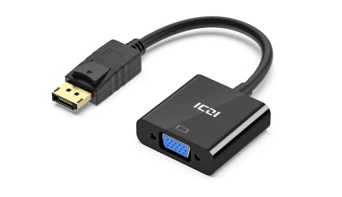 ICZI Display zu VGA Port Adapter DP zu VGA 1080P Kabel für PC und Laptop Vergoldet von ICZI