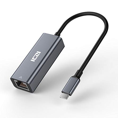 ICZI USB C Ethernet, Thunderbolt 3 LAN Adapter USB Type C RJ45 Gigabit für MacBook Pro/Air, Surface Go, Huawei Laptop und andere Type-C Geräte von ICZI