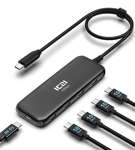 ICZI USB C Hub, 10Gbps Datenports Verteiler USB C Splitter für MacBook Pro/Air, iPad Air/Pro, Dell, HP, Surface von ICZI