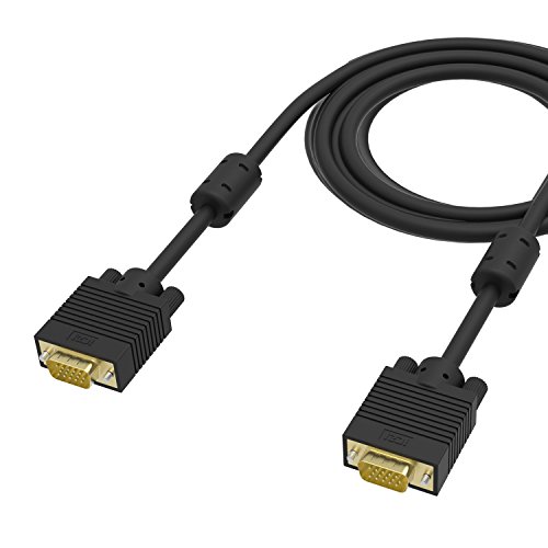 ICZI VGA auf VGA Kabel 3 m, Full HD 1080P 15-polig Vergoldet mit Magnetring VGA zu VGA Kabel für Monitore, Fernseher (LCD/Plasma), Projektor, PC, Notebooks von ICZI