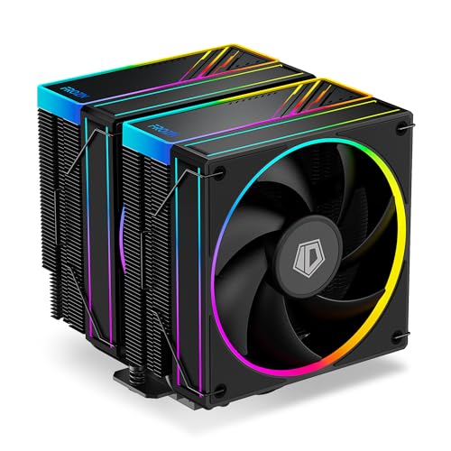 ID-COOLING FROZN A620 ARGB - 154mm Höhe Schwarzer Dual-Tower Luft-CPU-Kühler mit ARGB-Beleuchtung, 6×Ф6mm Heatpipes, Dual 120x120x25mm FDB-Lüfter, TDP 270W, ARGB einstellbar, Intel & AMD ID-COOLING FROZN A620 ARGB - 154mm Höhe Schwarzer Dual-Tower Luft-CPU-Kühler mit ARGB-Beleuchtung, 6×Ф6mm Heatpipes, Dual 120x120x25mm FDB-Lüfter, TDP 270W, ARGB einstellbar, Intel & AMD von ID-COOLING