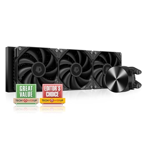 ID-COOLING FX360 PRO Liquid CPU-Kühler für Desktop, 360 mm AIO-Kühler, 3 x 120 mm hocheffiziente Lüfter, spezielles CD-Muster, Pumpenleiste, Intel und AMD kompatibel von ID-COOLING