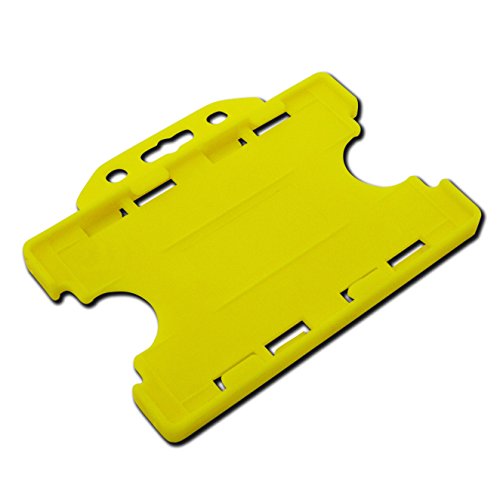 Ausweishalter doppelseitig für 2 Ausweiskarten, Buspass, Kreditkarte, Visitenkarte, ArbeitspassAbzeichen 86 x 54 mm für Schlüsselbänder, Umhängeband, einziehbare Schlüsselanhängerrolle NHS Gelb (1 Ausweishalter doppelseitig für 2 Ausweiskarten, Buspass, Kreditkarte, Visitenkarte, ArbeitspassAbzeichen 86 x 54 mm für Schlüsselbänder, Umhängeband, einziehbare Schlüsselanhängerrolle NHS Gelb (1 von ID Card IT