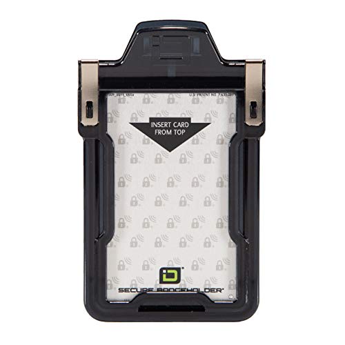 RFID-blockierender Badge Holder Classic von ID Stronghold – Fips zugelassen Halter, – 100% USA Made Small schwarz von ID Stronghold