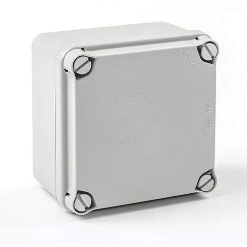 IDE EL111 Boxen Abzweigwände blanko IP65 Wasserdicht - IP67 Deckel blickdicht, Grau, Kunststoff, Wasserfest, Enthalten: Industriegehäuse, Kappe von IDE
