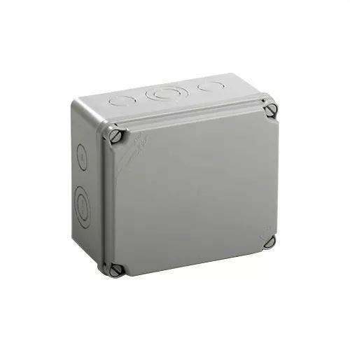 Ide IDE IP65-IP67 Wasserdichte Box mit mattem Deckel und vorgestanzten Eingängen, 151mm x 175mm x 95mm, grau, 1 von IDE