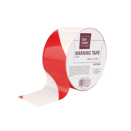 IDEA HOME Absperrband Hergestellt aus Niederdruck - Polyethylen LDPE Maße: 50 m Länge x 48 mm Breite Signalband zur Abgrenzung von Sicherheitsbereichen Farbe: Rot und Weiß IDEA HOME Absperrband Hergestellt aus Niederdruck - Polyethylen LDPE Maße: 50 m Länge x 48 mm Breite Signalband zur Abgrenzung von Sicherheitsbereichen Farbe: Rot und Weiß von IDEA HOME