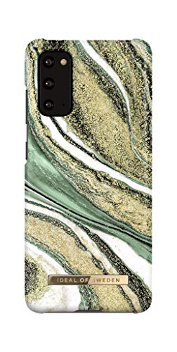 IDEA of Sweden Bedruckte Handyhülle, niedliches buntes Muster, schützende Abdeckung aus Hartplastik mit Mikrofaserfutter für das iPhone. Kompatibel mit Galaxy S20 (Cosmic Green Swirl) von IDEAL OF SWEDEN