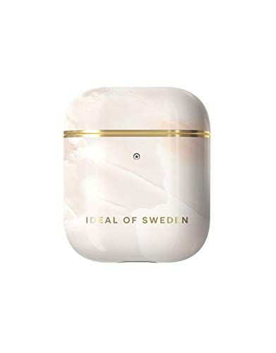 IDEAL OF SWEDEN Airpod Hülle, schützende kabellose Ohrhörer Schutzhülle für AirPods, Kratzfeste und in schönen Farben für AirPods Gen 1 & Gen 2 (Rose Pearl Marble) von IDEAL OF SWEDEN