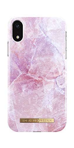 IDEAL OF SWEDEN Bedruckte Handyhülle, niedliches buntes Muster, schützende Abdeckung aus Hartplastik mit Mikrofaserfutter für das iPhone. Kompatibel mit iPhone XR (Pilion Pink Marble) von IDEAL OF SWEDEN