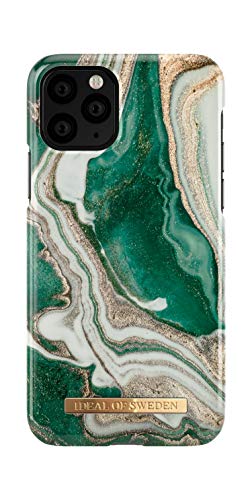 IDEAL OF SWEDEN Bedruckte Handyhülle niedliches buntes Muster, schützende Abdeckung aus Hartplastik mit Mikrofaserfutter für das iPhone. Kompatibel mit iPhone 11 Pro/X/XS (Golden Jade Marble) von IDEAL OF SWEDEN