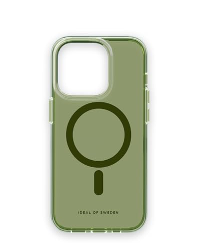 IDEAL OF SWEDEN Durchsichtige Handyhülle mit erhöhten Kanten, Magnetische Handyhülle kompatibel mit Magsafe iPhone-Hülle, für iPhone 14 Pro (Khaki) von IDEAL OF SWEDEN