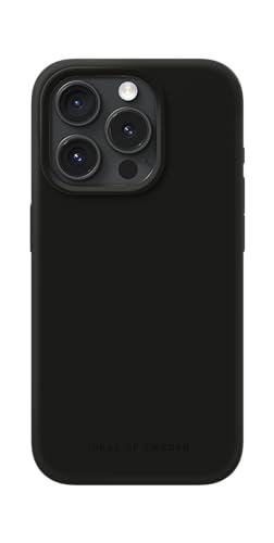 IDEAL OF SWEDEN Griffige Silikon-Handyhülle mit Einer glatten Haptik und leichtem Gefühl - Schützende stoßfeste Hülle in trendigen Farbdesigns, Kompatibel mit iPhone 15 Pro (Schwarz) von IDEAL OF SWEDEN