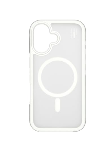 IDEAL OF SWEDEN Magnetische hülle mit erhöhten Kanten und Nicht vergilbenden Materialien, fallgetesteter Schutz kompatibel mit Magsafe Bumper Handyhülle durchsichtig für iPhone 16 (Cloudy White) von IDEAL OF SWEDEN