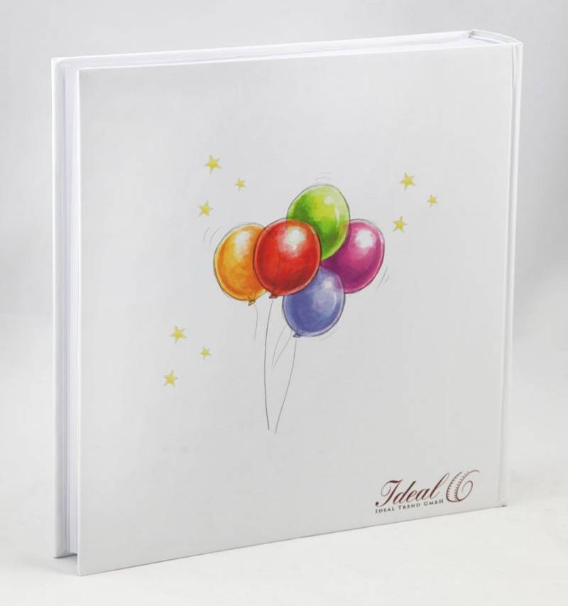 IDEAL TREND Fotoalbum Teddy Ballon Fotoalbum 30x30 cm 100 weiße Seiten Baby Foto Album Fotob von IDEAL TREND
