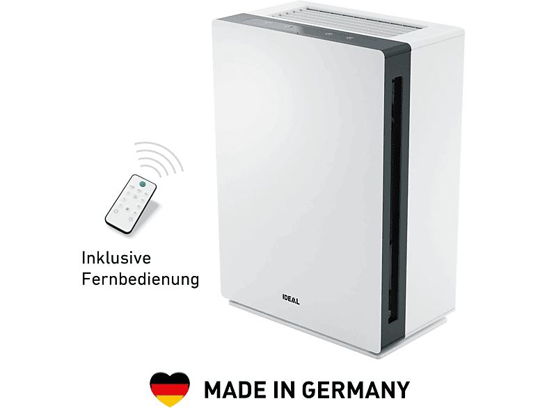 IDEAL AP60 PRO Luftreiniger Grau (90 Watt, Raumgröße: 175 m³, 360 Grad Smart Filter) von IDEAL