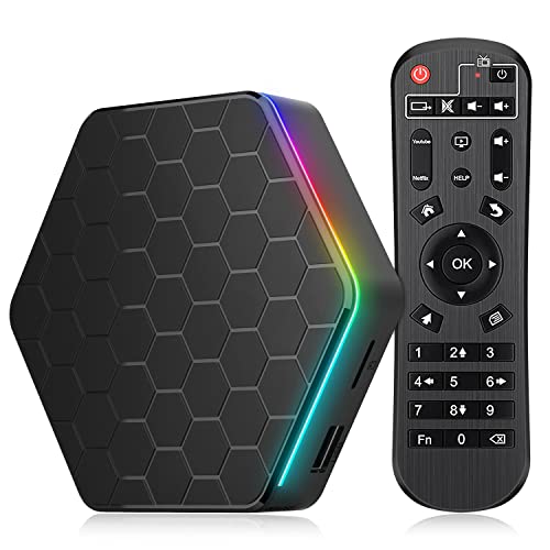 IDEALROYAL Android 12.0 TV Box, Android Box mit 4GB RAM 32GB ROM Allwinner H618 Quad-Core 64-Bit-ARM Corter-A53-CPU 6K Auflösung 2.4GHz/ 5GHz WiFi6 10/100M LAN Enternet Bluetooth 5.0 von IDEALROYAL