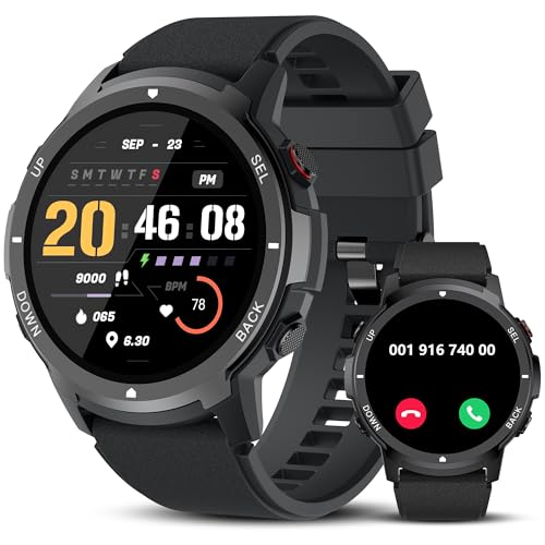 IDEALROYAL S52 Smartwatch Herren Damen, 1,39" Smart Watch mit Telefonfunktion, Herzfrequenzmesser, Schlafmonitor, IP68 Wasserdichtes Sportarmband mit 110+ Sportmodi für Android iOS von IDEALROYAL