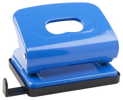 IDENA Metall-Locher mit Anschlagsschiene / Farbe: blau von IDENA