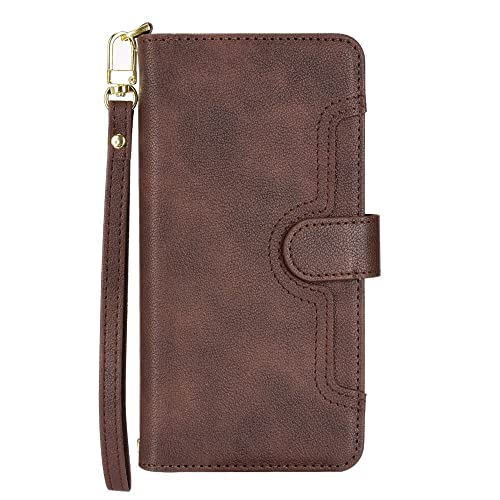 IDEWEI Hülle für Samsung Galaxy Z FOLD 2,Leder Handyhülle für Samsung Galaxy Z FOLD 2,Retro magnetischer Telefonkasten [Kartenfächern][Magnetverschluss] Leder Fall für Samsung Galaxy Z FOLD 2 von IDEWEI