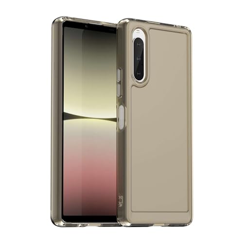 IDEWEI Hülle fürSony Xperia 10 V,Flexible Druckknopf,transparenter Fall,Anti-Fingerabdruck,360°Vollständiger Schutz,Fall für Sony Xperia 10 V von IDEWEI