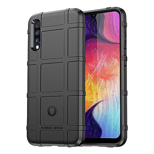IDEWEI Hülle passend für Samsung Galaxy A50.Raffinierte Kohlefaser,Anti-Fall,Anti-Fingerabdruck,Voller Schutz,Hülle für Samsung Galaxy A50 von IDEWEI