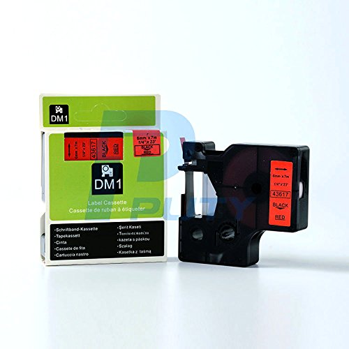 Schwarz auf Rot Tape Label kompatibel für Dymo 43617 D1 6 mm 7 m 1/10,2 cm X 23 ' Schwarz auf Rot Tape Label kompatibel für Dymo 43617 D1 6 mm 7 m 1/10,2 cm X 23 ' von IDIK