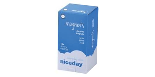 Magnete für weiße Nareday 40 mm weiß 4 x 4 cm 10 Einheiten von IDMENAGE