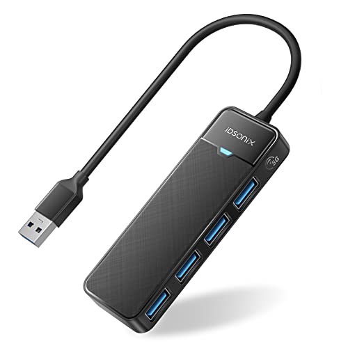 iDsonix-AMPW4A USB 3.0 Verteiler USB Hub Multiport USB Mehrfachstecker, 5Gbps USB Splitter SuperSpeed USB Erweiterung für PC, Laptop, MacBook Air/Pro/Mini,iMac, MacPro, Surface Pro, PS4, Drucker von IDSONIX SMART INTERACTIVE