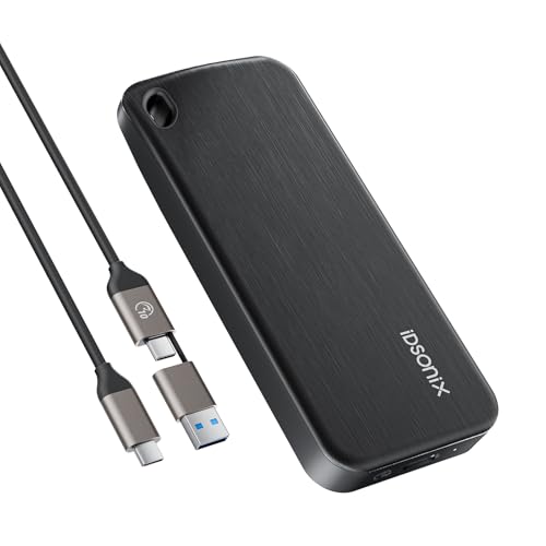 iDsonix Portable SSD 1TB Externe Festplatte, bis zu 1000 MB/s, Externe Solid-State-Laufwerke mit 2-in-1-USB-C-Kabel für Xbox Series Gaming, Mac, iPhone 15 Pro, PC, Laptops, Creators (i10PRO) von IDSONIX SMART INTERACTIVE