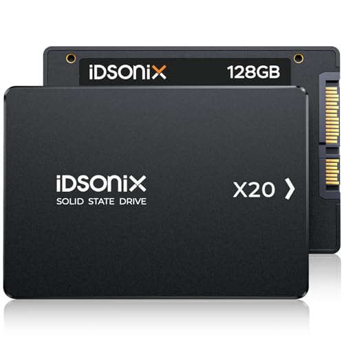 iDsonix SATA SSD 128GB 2,5 Zoll SSD Festplatte Intern, 450MB/s Lesen, 400MB/s Schreiben, mit 3D NADA Flash & Datenschutz, Ideal für Laptop, Desktop(PC), X20 von IDSONIX SMART INTERACTIVE