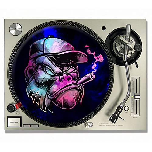 Gorilla Smoking DJ Slipmats / Turntable Slipmats Vinyl (einzeln) (30,5 cm) von IDYD