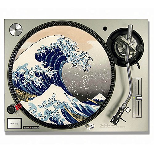 Slipmats für DJs, für Vinyl-Platten, Motiv: Die große Welle vor Kanagawa , Drucktechnik von Katsushika Hokusai 12inch von IDYD