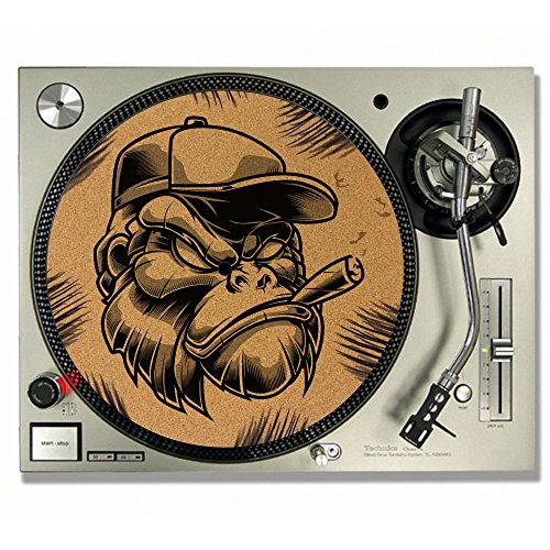 Smoking Gorilla DJ-Slipmats / Turntable Slipmats aus Kork, Vinyl von IDYD