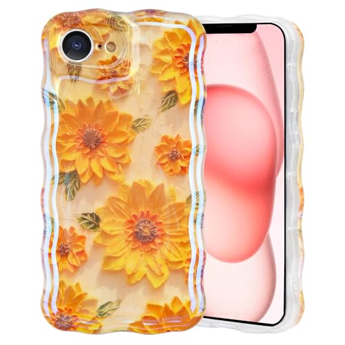 IDweel Schutzhülle für iPhone 16e, luxuriöses buntes Retro-Ölgemälde, Blume, glänzendes Muster, niedlich, gewellter Rand, exquisite Handyhülle, stilvoll, stabile TPU-Schutzhülle für Mädchen und Damen IDweel Schutzhülle für iPhone 16e, luxuriöses buntes Retro-Ölgemälde, Blume, glänzendes Muster, niedlich, gewellter Rand, exquisite Handyhülle, stilvoll, stabile TPU-Schutzhülle für Mädchen und Damen von IDweel