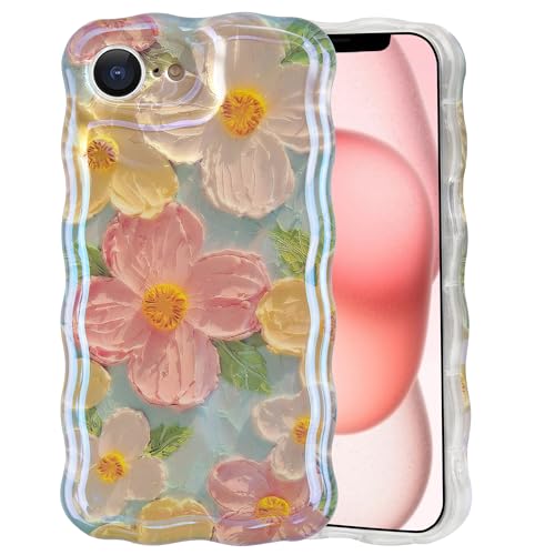 IDweel Schutzhülle für iPhone 16e, luxuriöses buntes Retro-Ölgemälde, Blume, glänzendes Muster, niedlich, gewellter Rand, exquisite Handyhülle, stilvoll, stabile TPU-Schutzhülle für Mädchen und Damen IDweel Schutzhülle für iPhone 16e, luxuriöses buntes Retro-Ölgemälde, Blume, glänzendes Muster, niedlich, gewellter Rand, exquisite Handyhülle, stilvoll, stabile TPU-Schutzhülle für Mädchen und Damen von IDweel